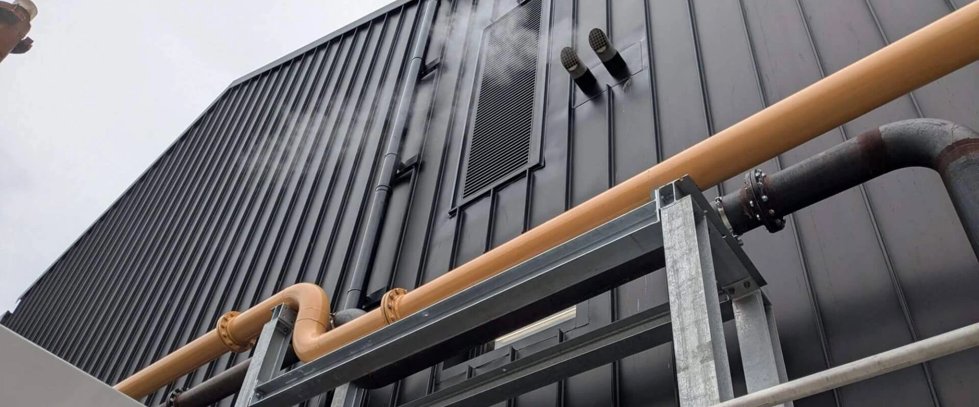 Large-scale industrial mechanical and HVAC factory installation