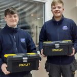 picking up their apprentice prize from the edinburgh office