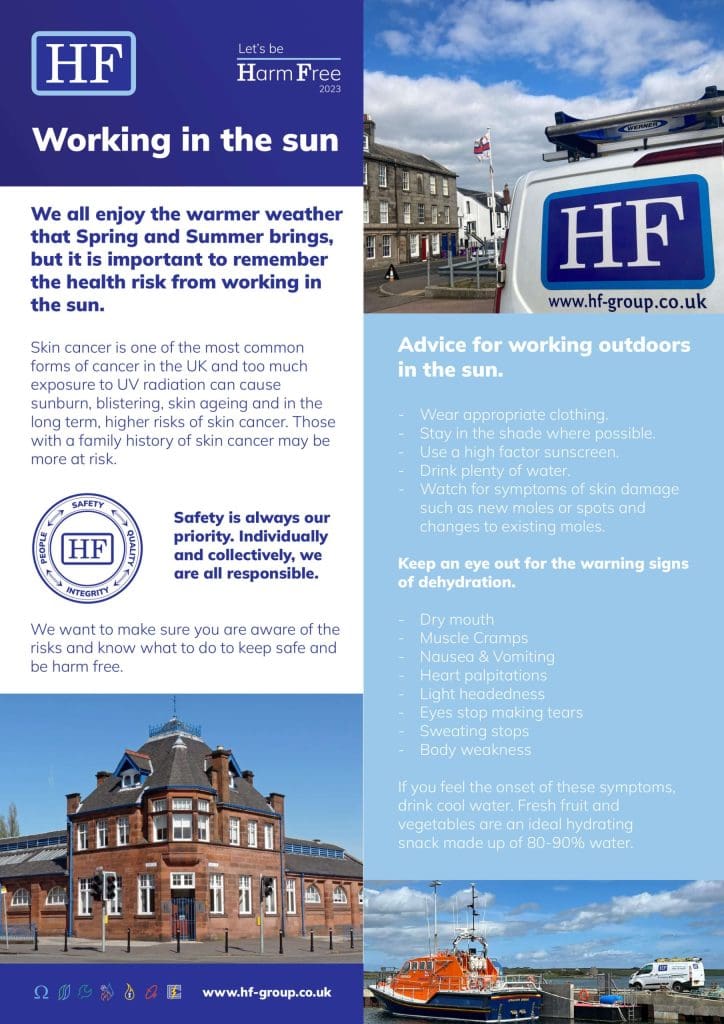 safety first when working in the sun