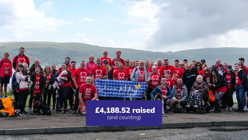 fundraising for the British Heart Foundation