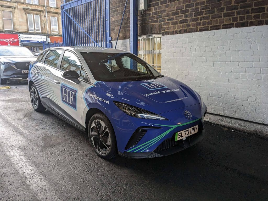our 'Green Machine' EV MG which joined the HF fleet