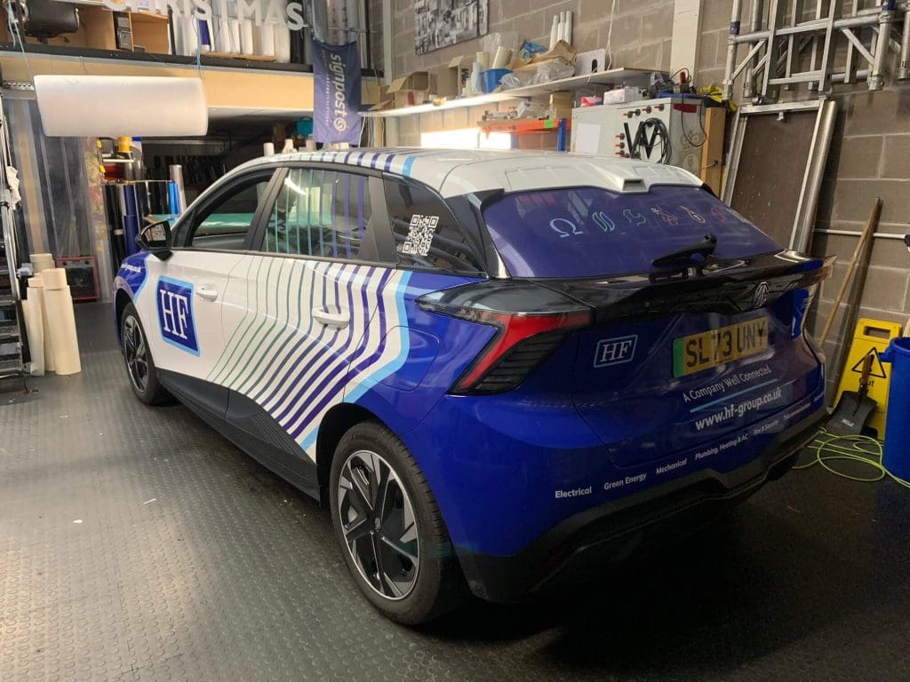 our newly wrapped MG EV that forms part of our growing Green Energy Services Range