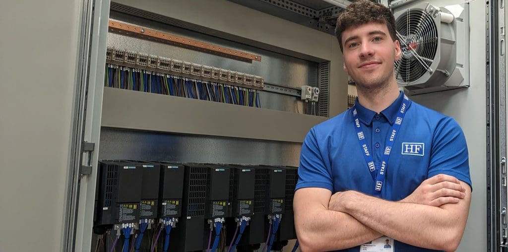 Liam our new trainee systems engineer at HF Controls