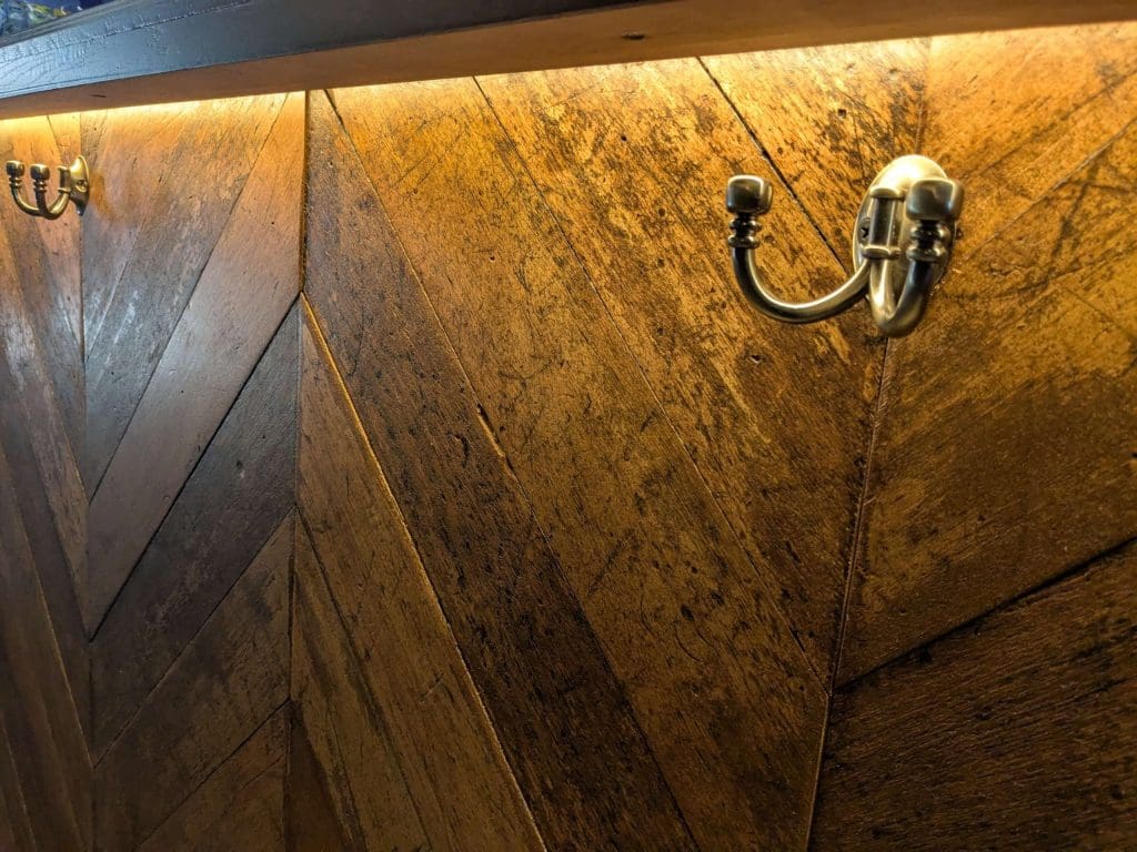 pub fit out electrical installation of led lighting under bar