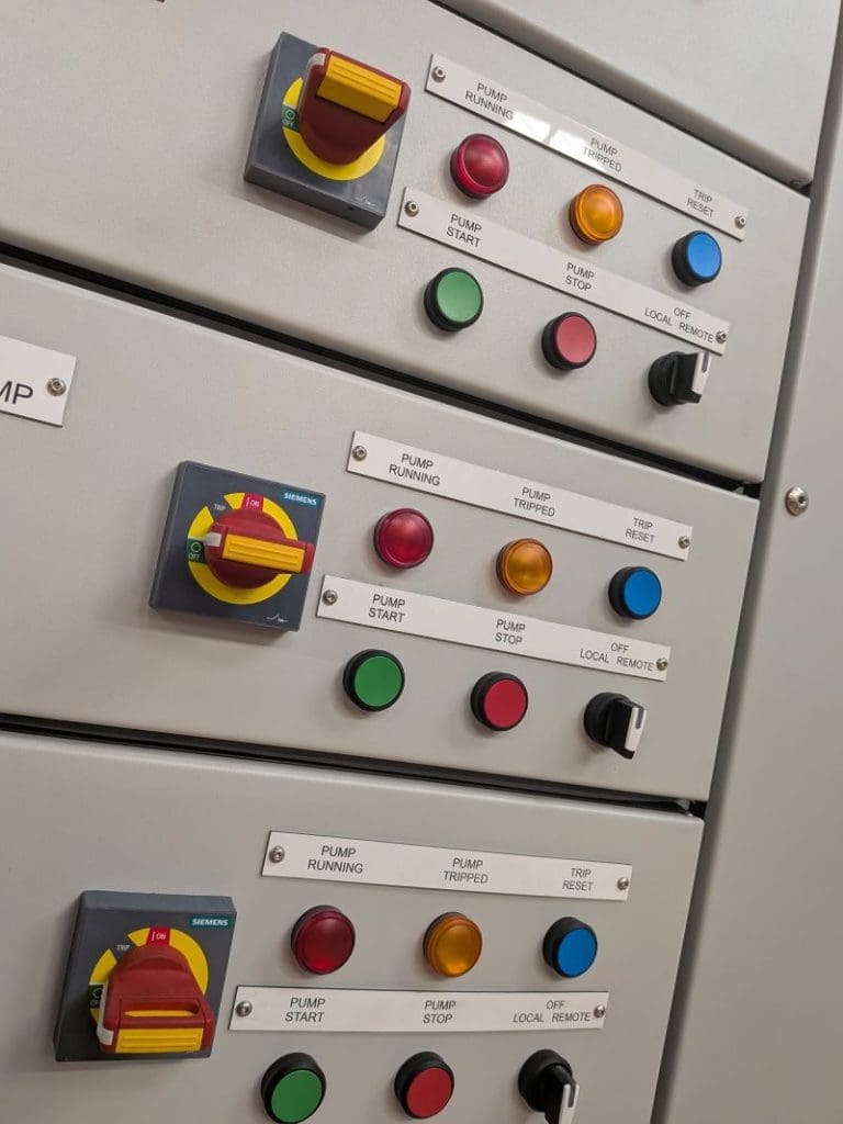 control panel design for Edinburgh Airport