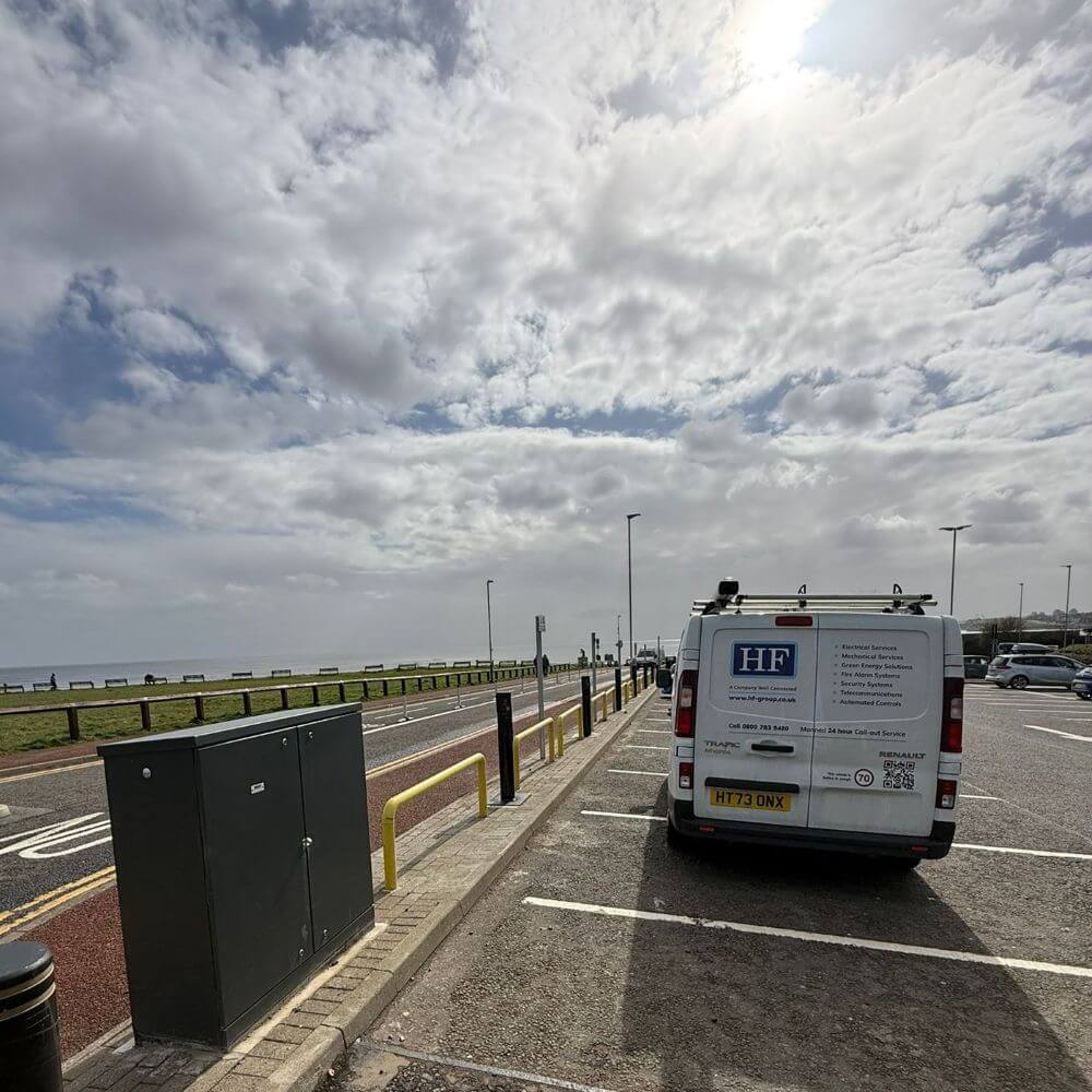 another ev charging install completed by our Green Energy Team for Connected Kerb in the North East of England