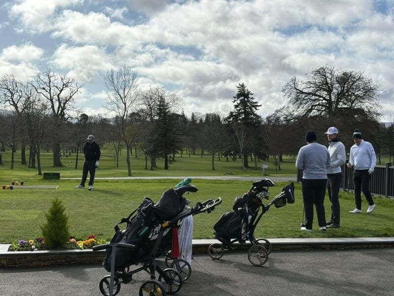 Our Fire & Security team spending time out of hours in a friendly golf tournament in Ratho