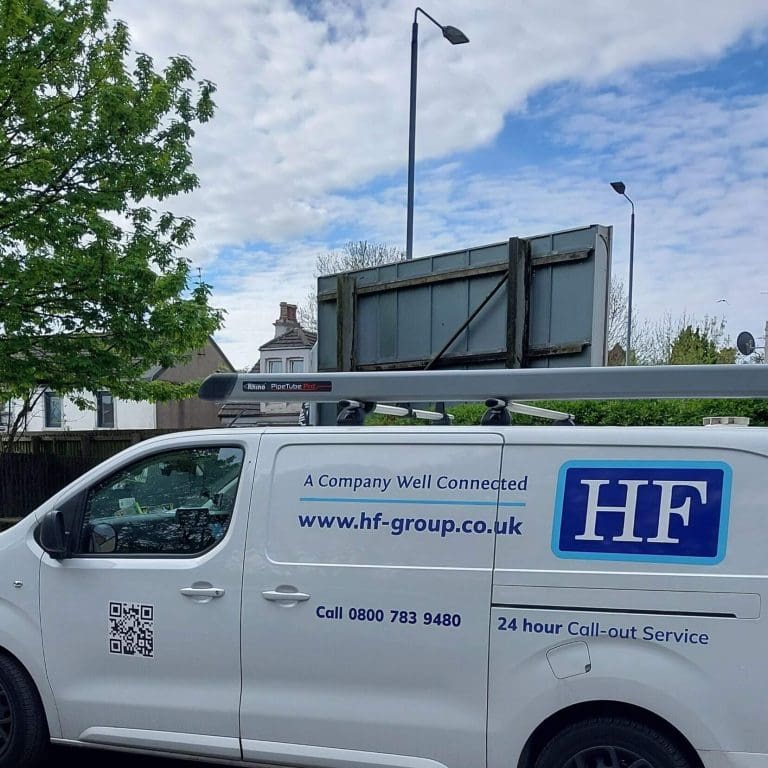 Our Heating Engineers in the East End of Glasgow carrying our a boiler replacement job