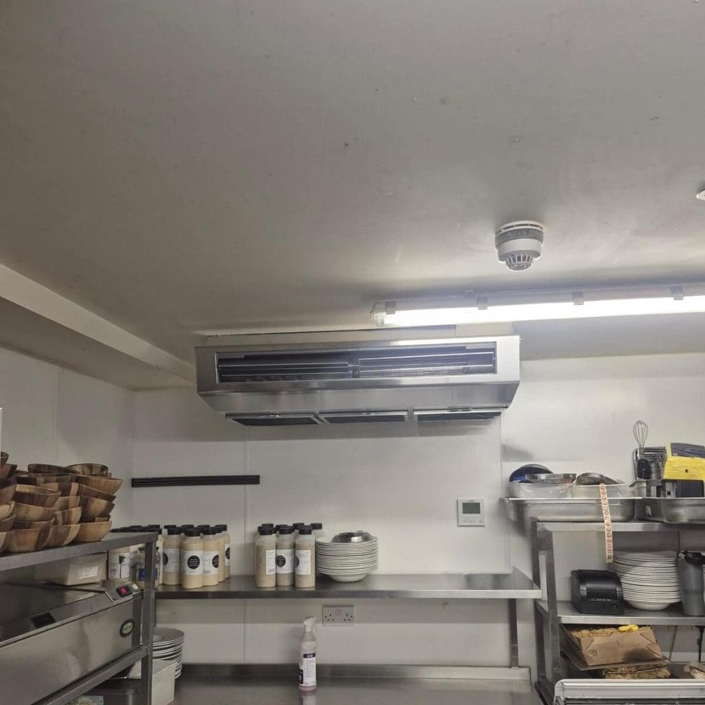 A new stainless steel Air Conditioning Unit we have fitted for a restaurant in Glasgow