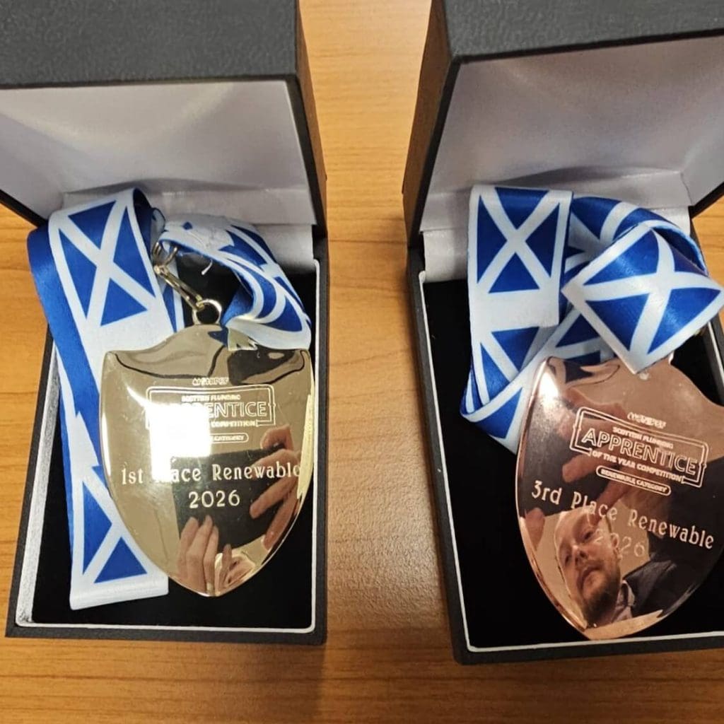 the winning medals for our two apprentices