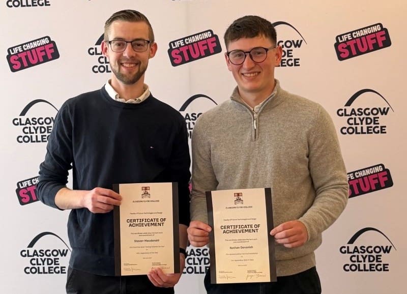 Our two newest apprentice winners at HF Group
