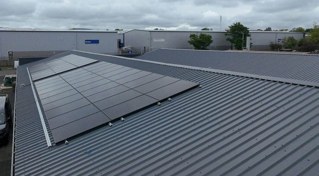 Commercial solar and battery storage system install in Edinburgh