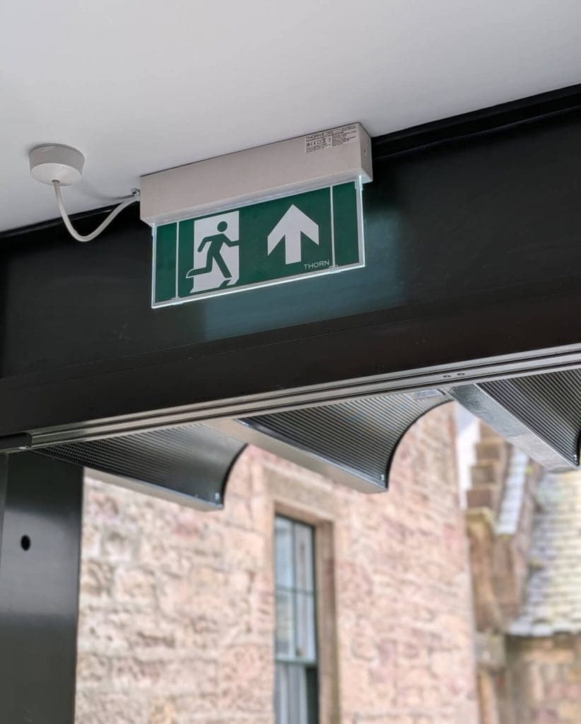 Emergency Lighting Install at the main reception entrance