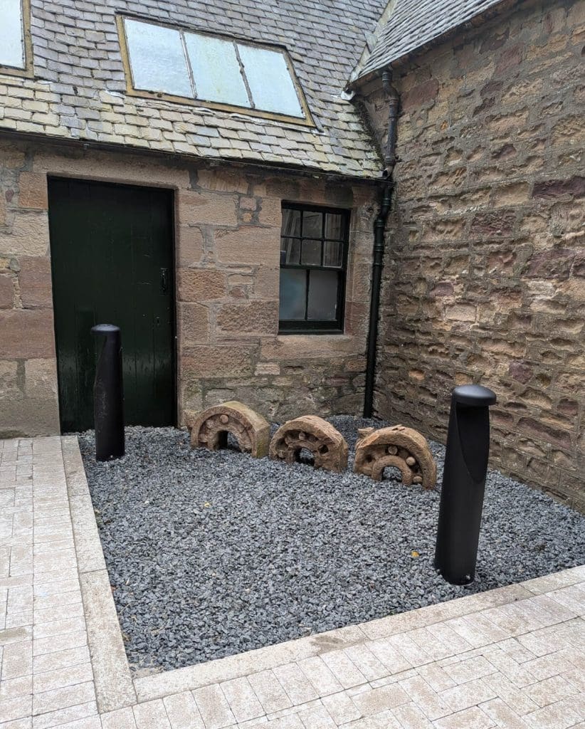 Outdoor path lighting for Maybole Castle