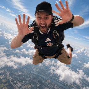 Charity Jump for Dave from HF Group