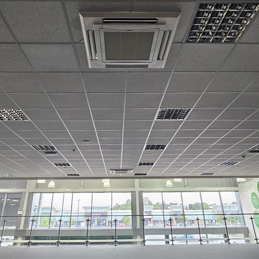 Air conditioning install at Wren Kitchens in Paisley