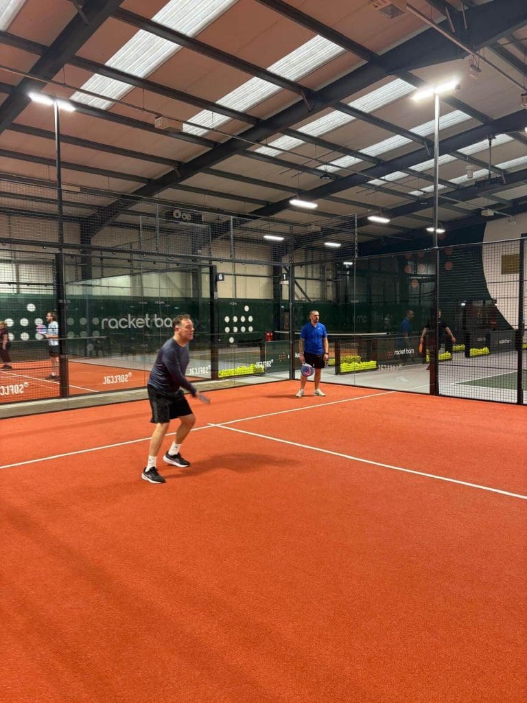 Craig & Jamie from the HF Estimating Team playing Padel