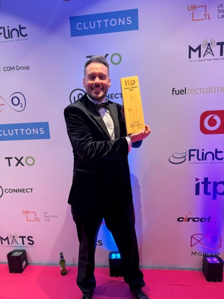 Paul Ferguson receiving the award from the ITP Awards night for the Casino Earnings
